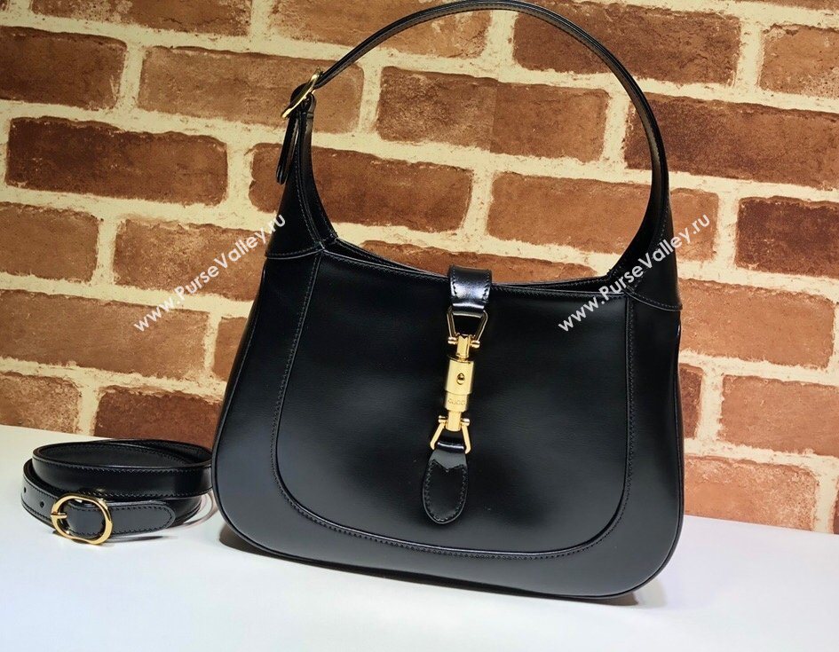 Gucci Jackie 1961 Small Hobo Bag 636709 Leather Black 2020 (delihang-20102201)