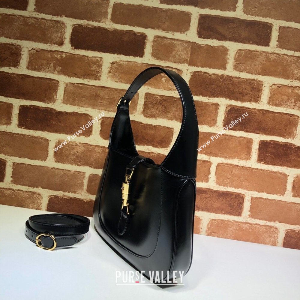 Gucci Jackie 1961 Small Hobo Bag 636709 Leather Black 2020 (delihang-20102201)