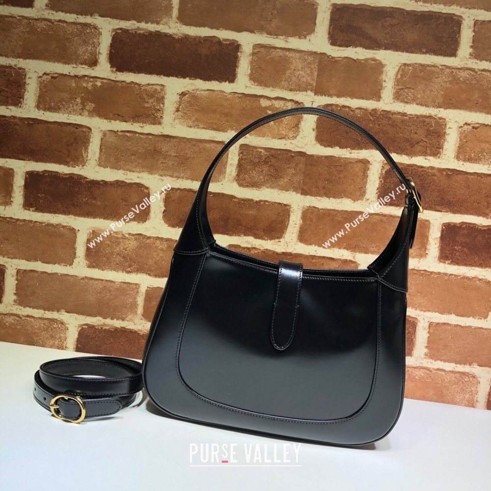 Gucci Jackie 1961 Small Hobo Bag 636709 Leather Black 2020 (delihang-20102201)