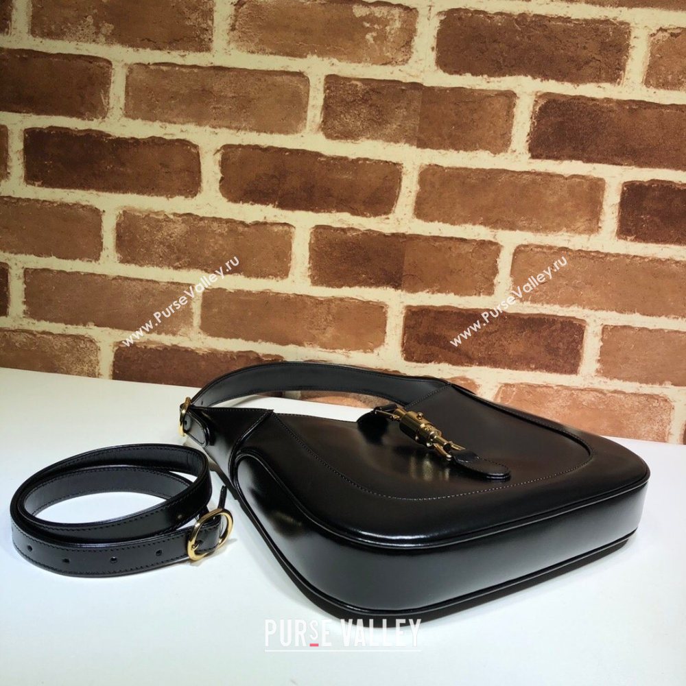 Gucci Jackie 1961 Small Hobo Bag 636709 Leather Black 2020 (delihang-20102201)