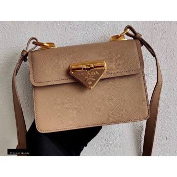 Prada Saffiano Leather Symbole Shoulder Bag 1BD270 Beige 2020 (ziyin-20102318)