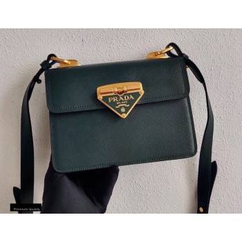 Prada Saffiano Leather Symbole Shoulder Bag 1BD270 Dark Green 2020 (ziyin-20102317)