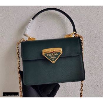 Prada Saffiano Leather Symbole HandBag 1BN021 Dark Green 2020 (ziyin-20102314)
