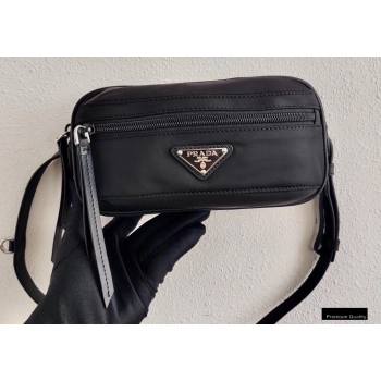 Prada Fabric and Leather Belt Bag 1BL012 Black 2020 (ziyin-20102333)