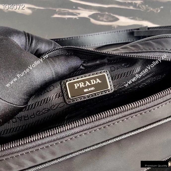 Prada Fabric and Leather Belt Bag 1BL012 Black 2020 (ziyin-20102333)