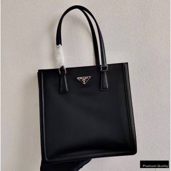 Prada Leather and Nylon Tote Bag 1BG363 Black 2020 (ziyin-20102332)