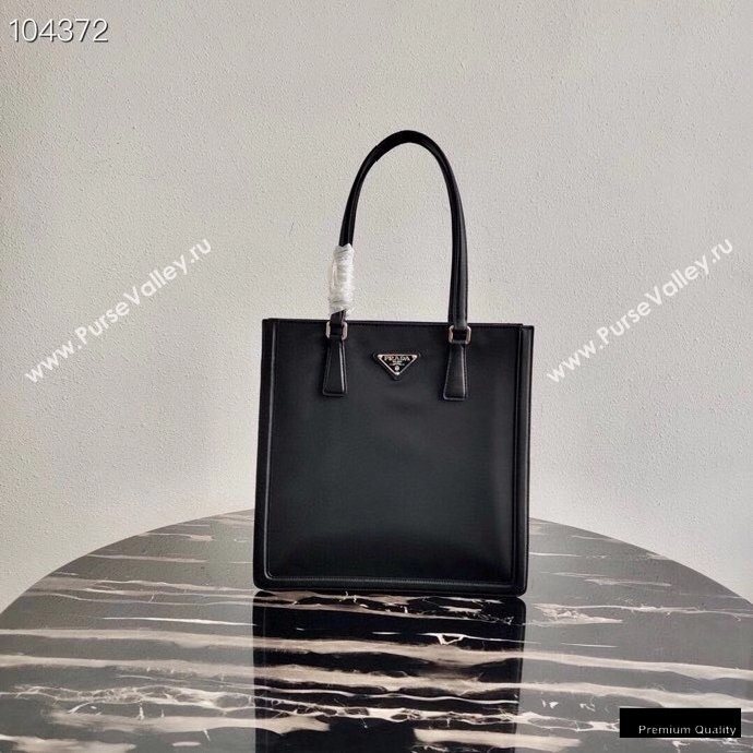 Prada Leather and Nylon Tote Bag 1BG363 Black 2020 (ziyin-20102332)