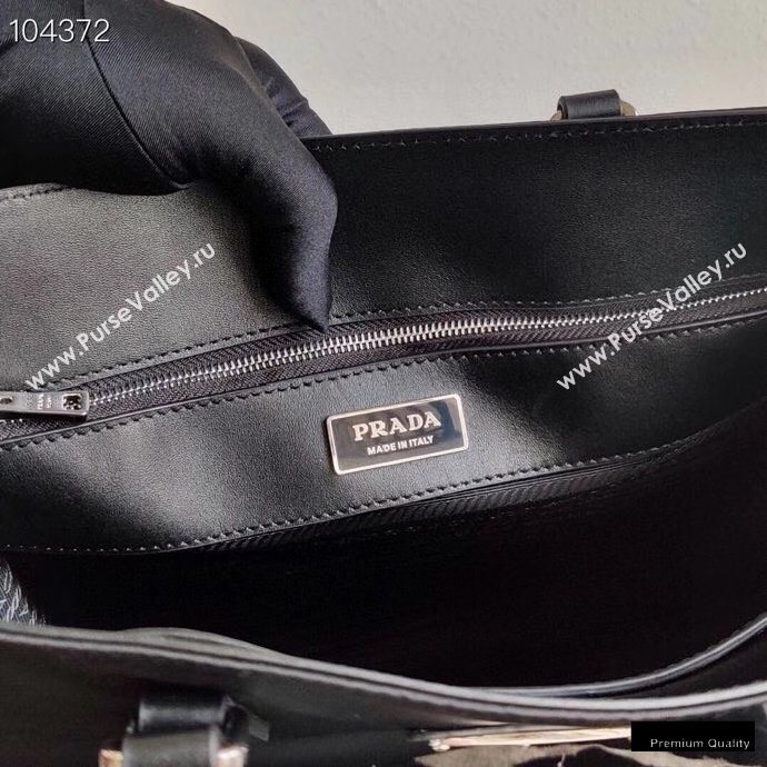 Prada Leather and Nylon Tote Bag 1BG363 Black 2020 (ziyin-20102332)