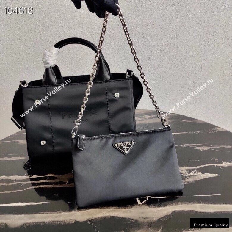 Prada Nylon Tote Bag with Detachable Pouch 1BG364 2020 (ziyin-20102334)