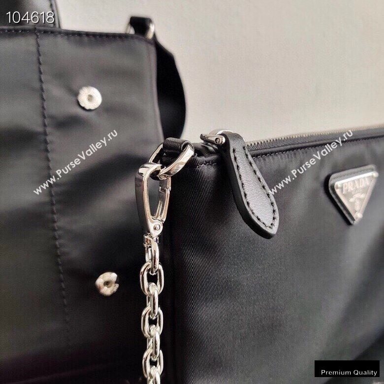 Prada Nylon Tote Bag with Detachable Pouch 1BG364 2020 (ziyin-20102334)