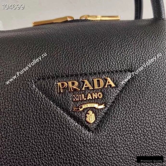 Prada Small Leather HandBag 1BC145 Black 2020 (ziyin-20102331)