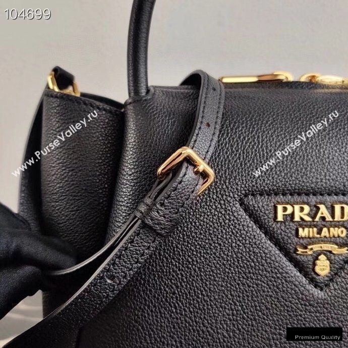 Prada Small Leather HandBag 1BC145 Black 2020 (ziyin-20102331)