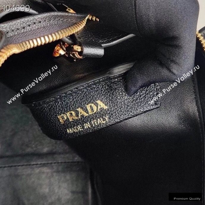 Prada Small Leather HandBag 1BC145 Black 2020 (ziyin-20102331)