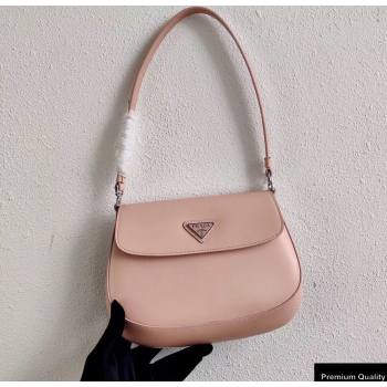 Prada Cleo Brushed Leather Shoulder Bag with Flap 1BD311 Orchid Pink 2020 (ziyin-20102325)