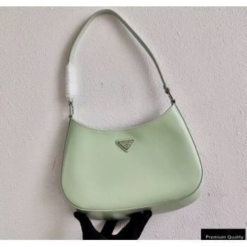 Prada Cleo Brushed Leather Shoulder Bag 1BC499 Aqua Green 2020 (ziyin-20102322)