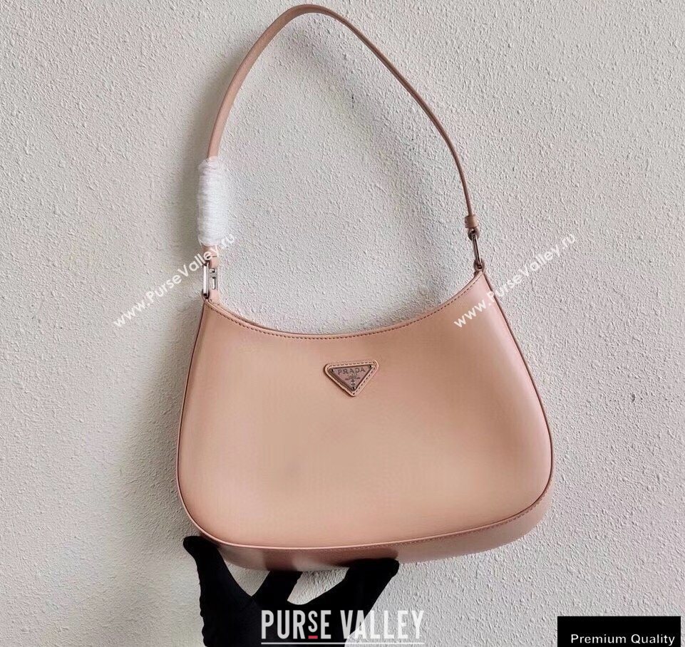 Prada Cleo Brushed Leather Shoulder Bag 1BC499 Orchid Pink 2020 (ziyin-20102321)