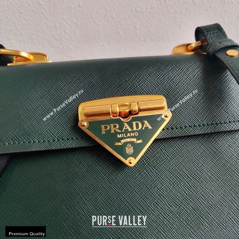 Prada Saffiano Leather Symbole Shoulder Bag 1BD270 Dark Green 2020 (ziyin-20102317)