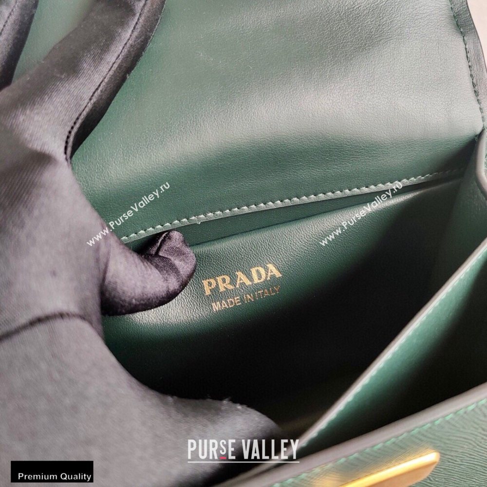 Prada Saffiano Leather Symbole Shoulder Bag 1BD270 Dark Green 2020 (ziyin-20102317)