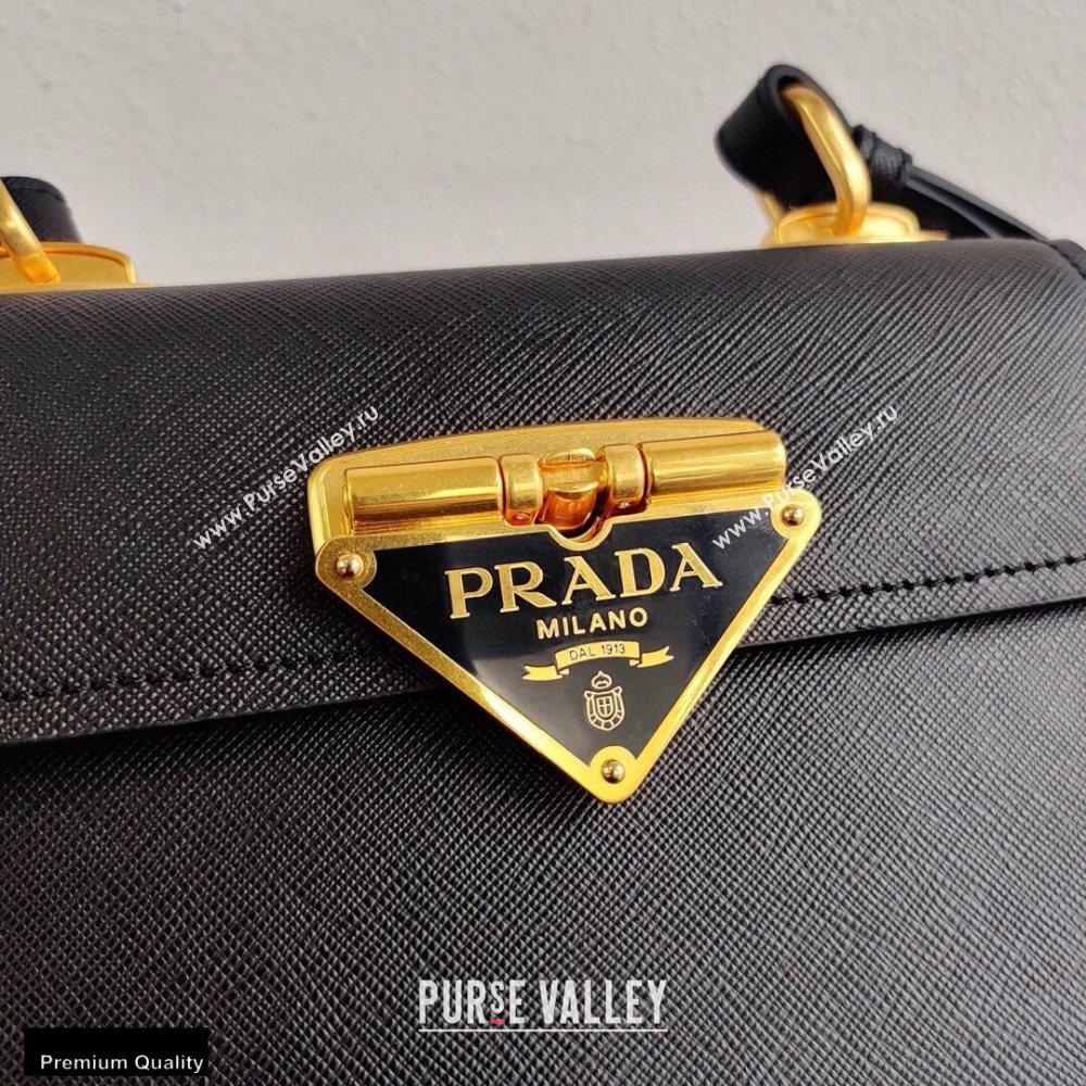 Prada Saffiano Leather Symbole Shoulder Bag 1BD270 Black 2020 (ziyin-20102316)