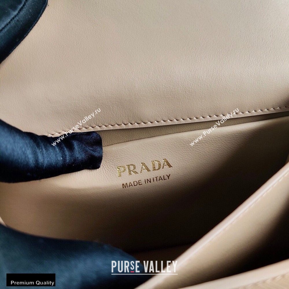 Prada Saffiano Leather Symbole HandBag 1BN021 Beige 2020 (ziyin-20102315)