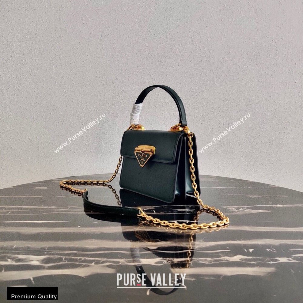 Prada Saffiano Leather Symbole HandBag 1BN021 Dark Green 2020 (ziyin-20102314)