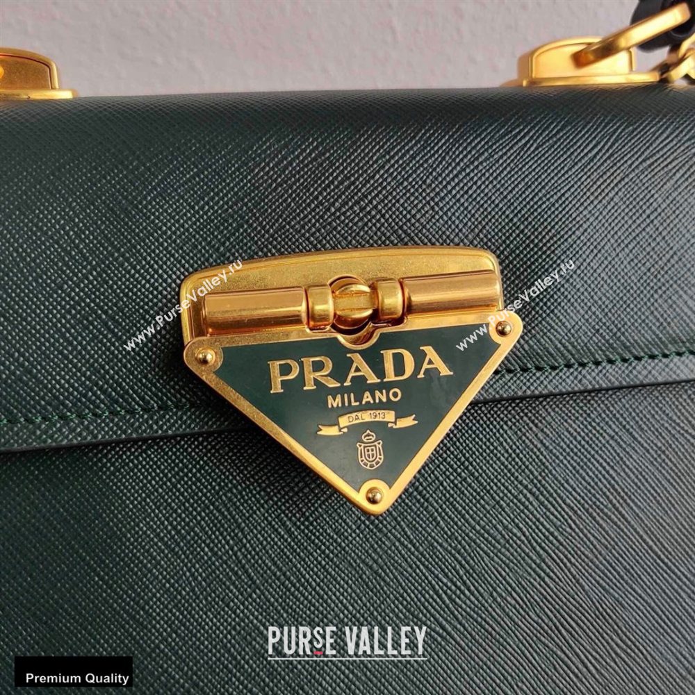 Prada Saffiano Leather Symbole HandBag 1BN021 Dark Green 2020 (ziyin-20102314)