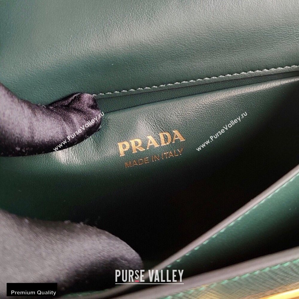 Prada Saffiano Leather Symbole HandBag 1BN021 Dark Green 2020 (ziyin-20102314)