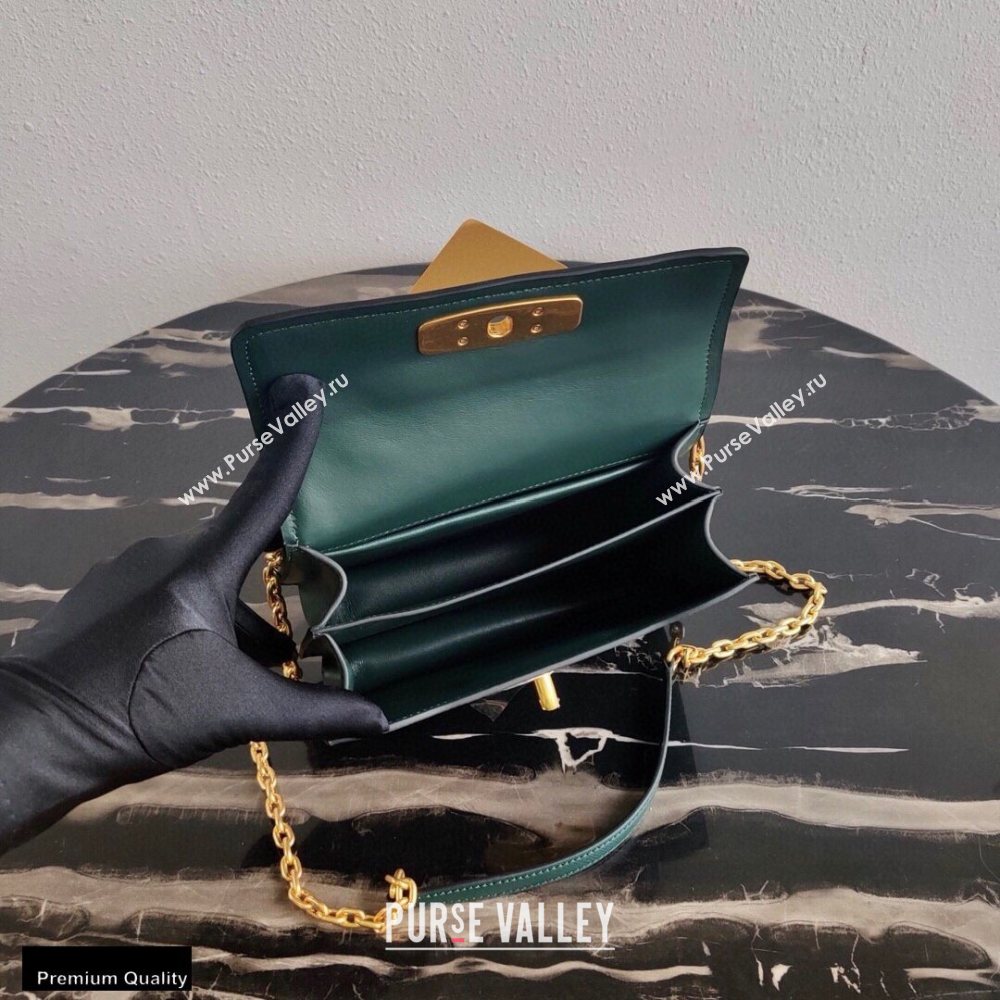 Prada Saffiano Leather Symbole HandBag 1BN021 Dark Green 2020 (ziyin-20102314)