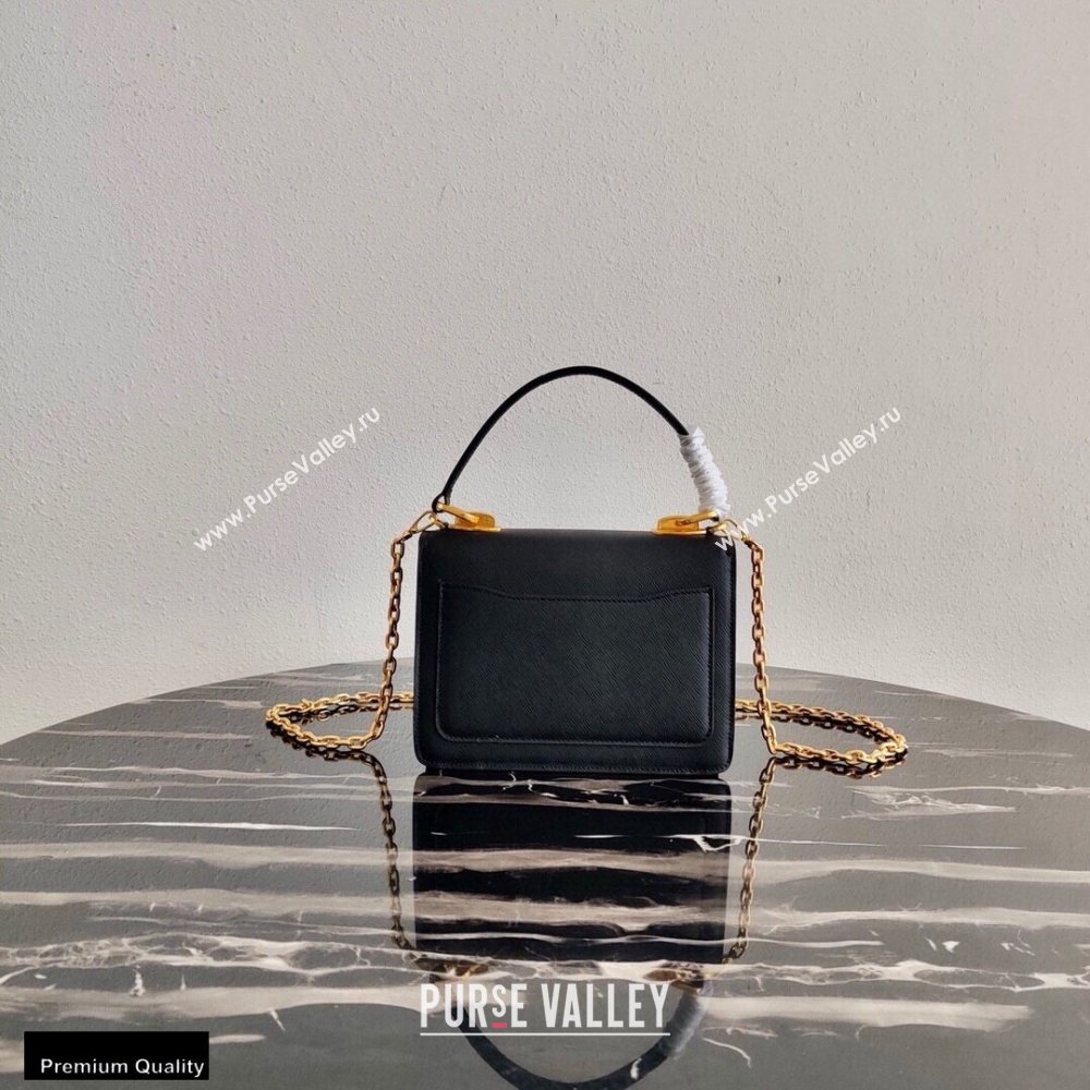 Prada Saffiano Leather Symbole HandBag 1BN021 Black 2020 (ziyin-20102313)