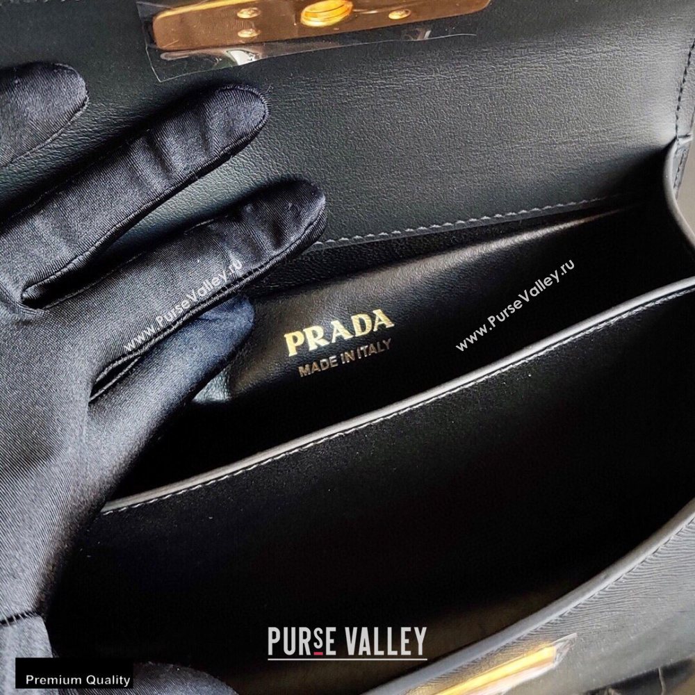 Prada Saffiano Leather Symbole HandBag 1BN021 Black 2020 (ziyin-20102313)