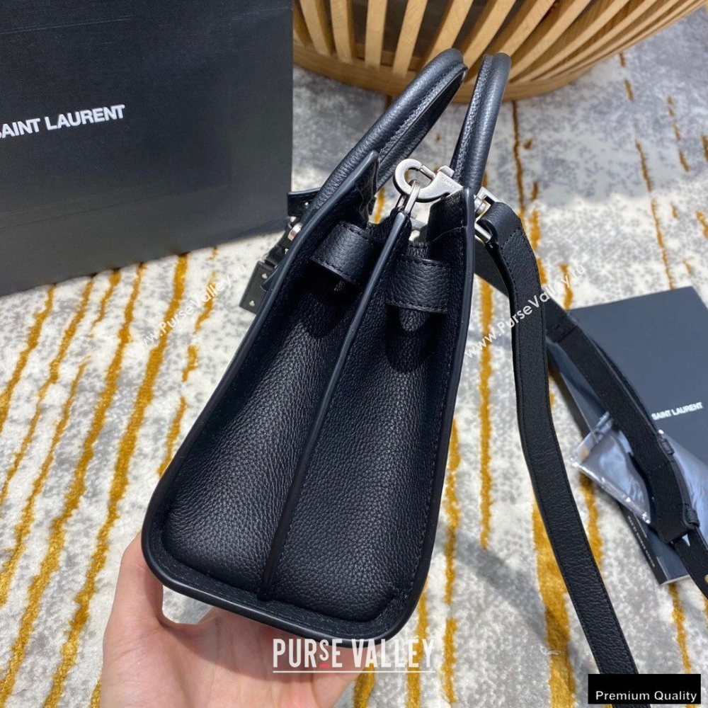 Saint Laurent Classic Nano Sac De Jour Bag in Grained Leather 466283 Black (jun-20102415)