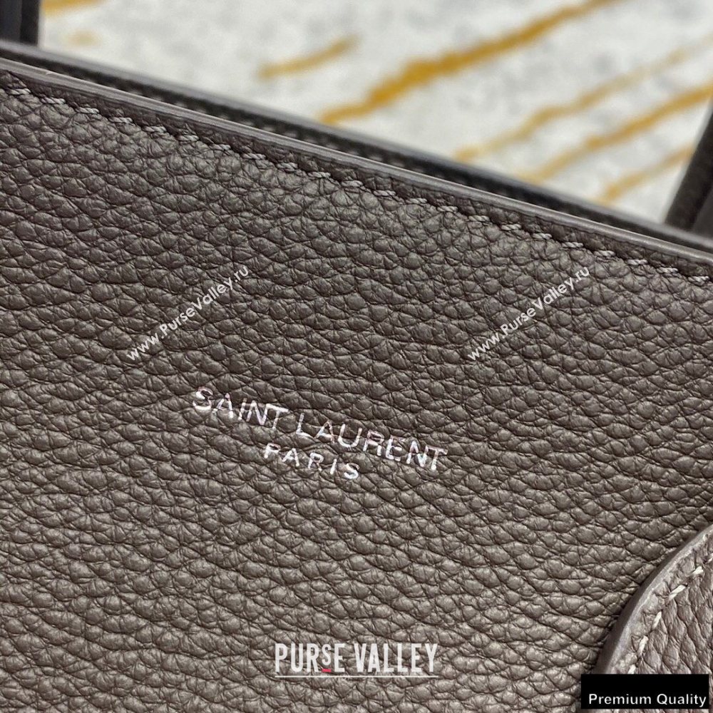 Saint Laurent Classic Small Sac De Jour Bag in Grained Leather 494960 Gray (jun-20102406)