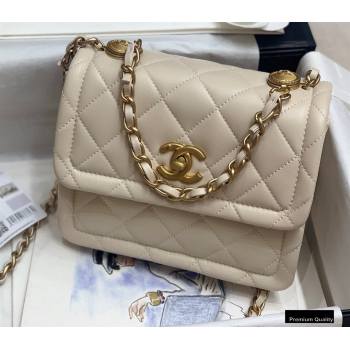 Chanel Lambskin Vintage Small Flap Bag Off White 2020 (jiyuan-20102921)