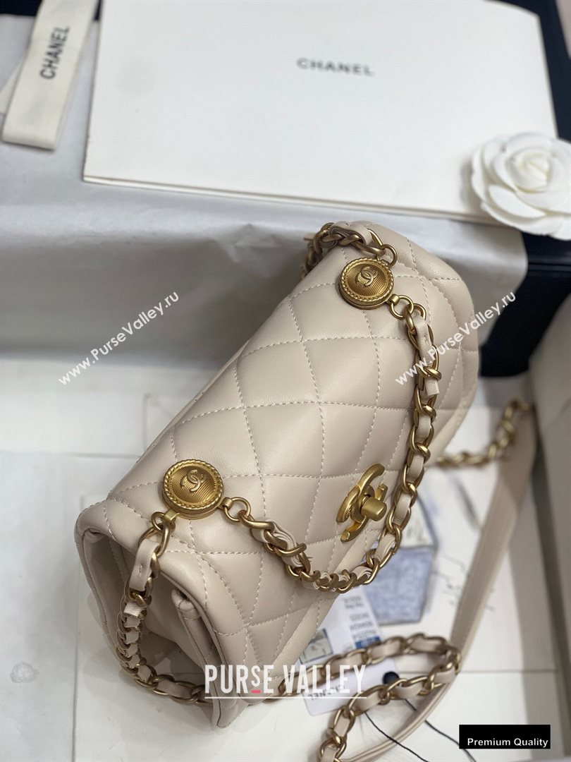 Chanel Lambskin Vintage Small Flap Bag Off White 2020 (jiyuan-20102921)