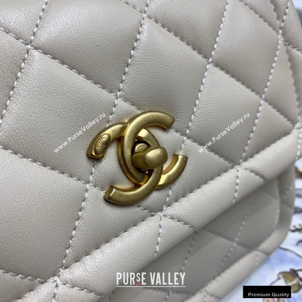 Chanel Lambskin Vintage Small Flap Bag Off White 2020 (jiyuan-20102921)