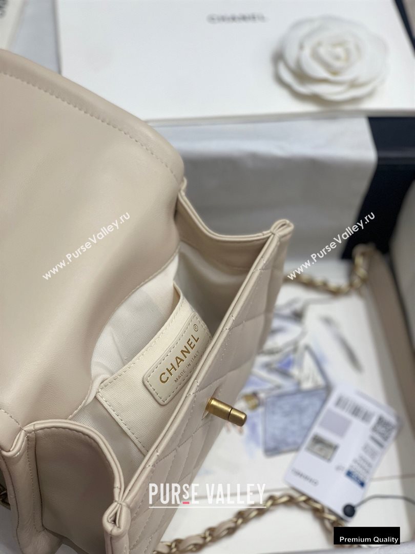 Chanel Lambskin Vintage Small Flap Bag Off White 2020 (jiyuan-20102921)