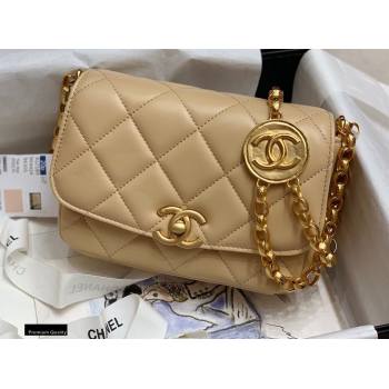 Chanel Lambskin CC Coin Small Flap Bag AS2189 Beige 2020 (jiyuan-20102901)