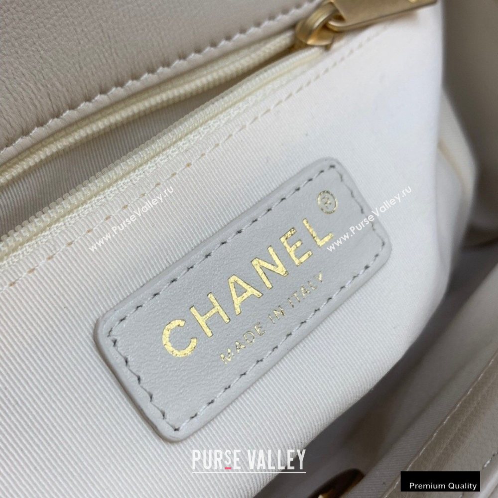 Chanel Lambskin Vintage Large Flap Bag Off White 2020 (jiyuan-20102919)