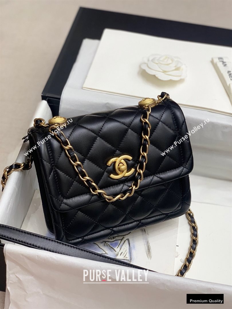 Chanel Lambskin Vintage Small Flap Bag Black 2020 (jiyuan-20102918)