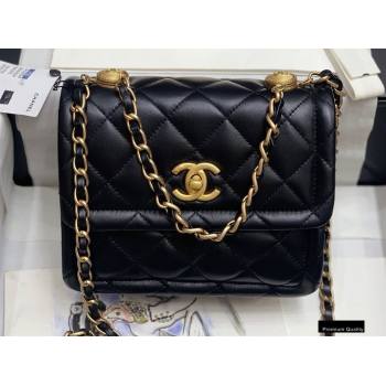 Chanel Lambskin Vintage Small Flap Bag Black 2020 (jiyuan-20102918)