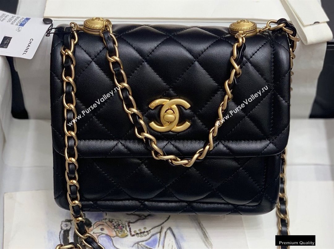 Chanel Lambskin Vintage Small Flap Bag Black 2020 (jiyuan-20102918)