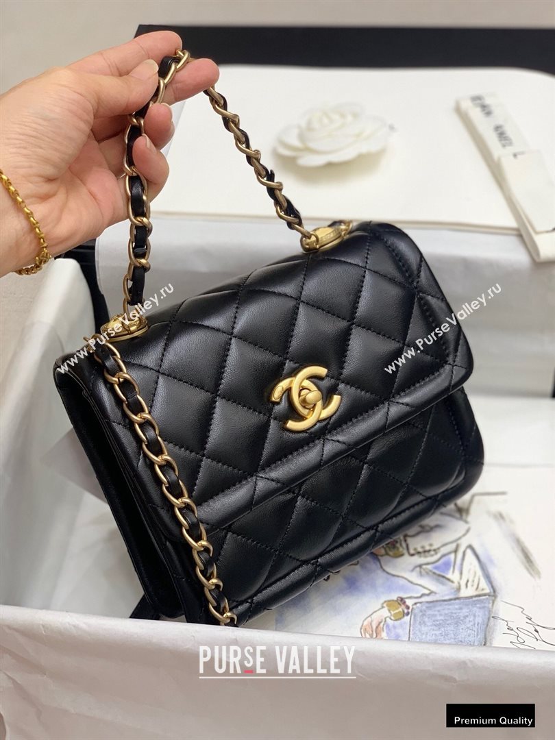 Chanel Lambskin Vintage Small Flap Bag Black 2020 (jiyuan-20102918)