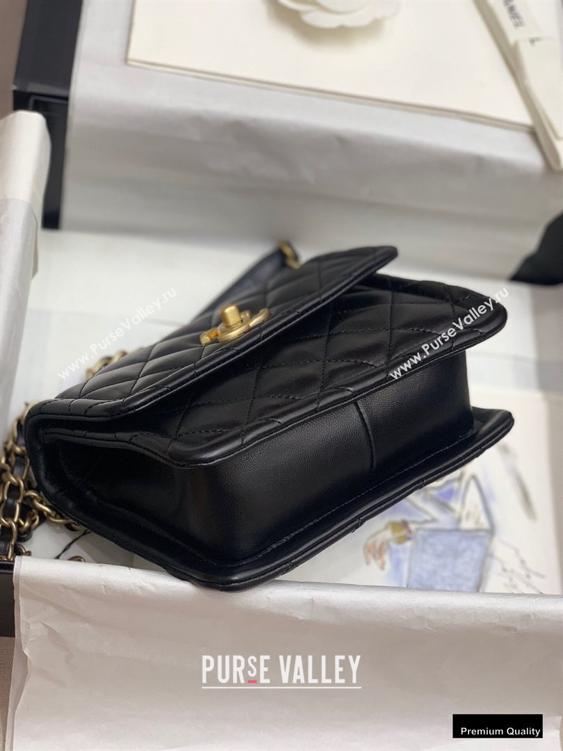 Chanel Lambskin Vintage Small Flap Bag Black 2020 (jiyuan-20102918)