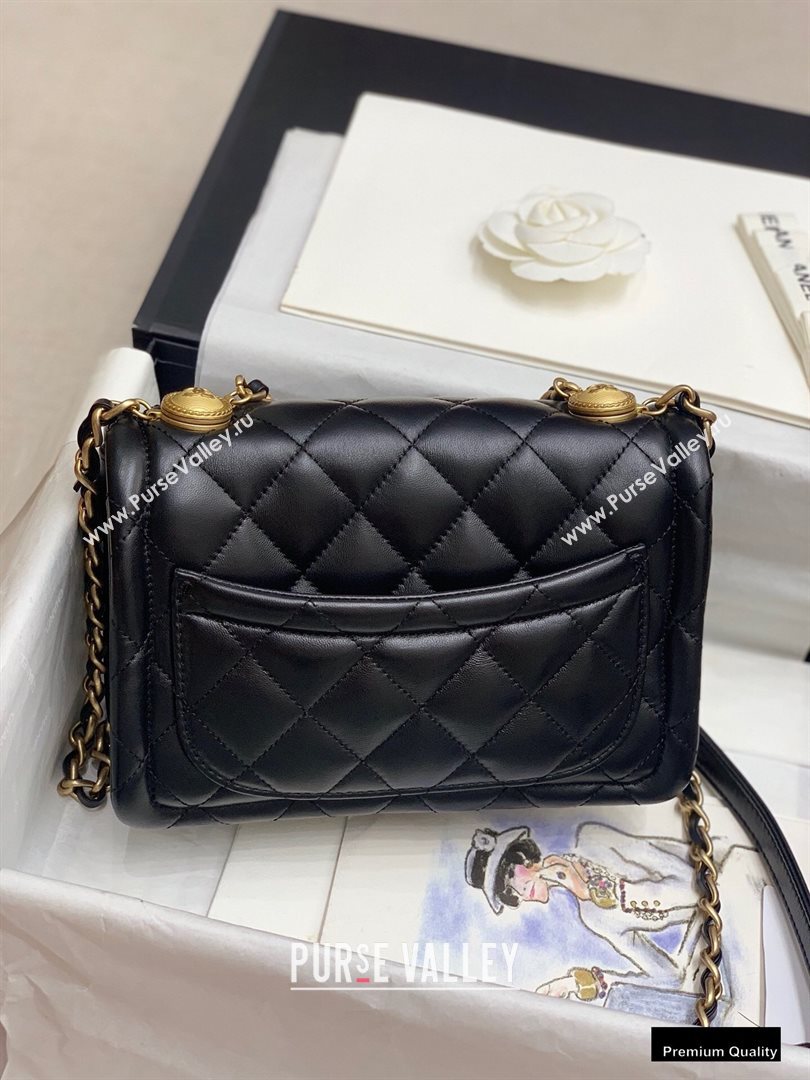 Chanel Lambskin Vintage Medium Flap Bag Black 2020 (jiyuan-20102917)