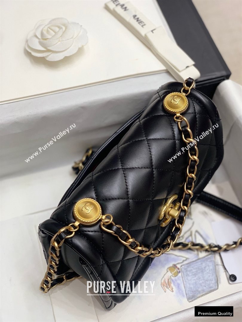 Chanel Lambskin Vintage Medium Flap Bag Black 2020 (jiyuan-20102917)
