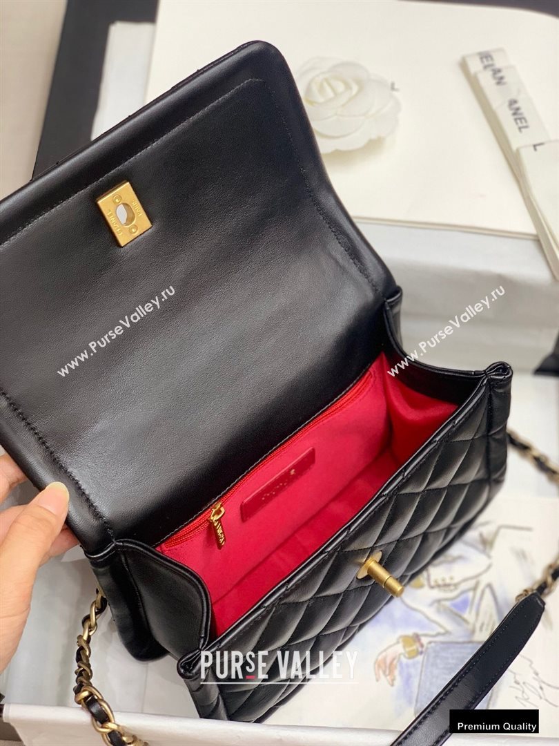 Chanel Lambskin Vintage Medium Flap Bag Black 2020 (jiyuan-20102917)