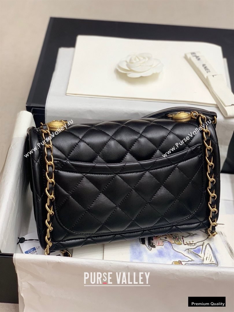 Chanel Lambskin Vintage Large Flap Bag Black 2020 (jiyuan-20102916)