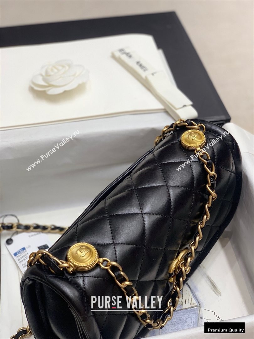 Chanel Lambskin Vintage Large Flap Bag Black 2020 (jiyuan-20102916)