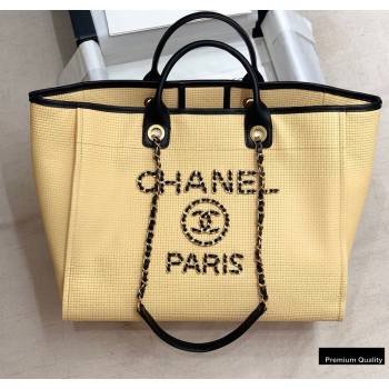 Chanel Chain Logo Deauville Large Shopping Tote Bag A66941 Beige 2020 (jiyuan-20102913)