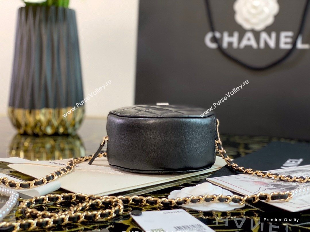 Chanel Pearl CC Logo Round Clutch with Chain Bag Black 2020 (jiyuan-20102914)